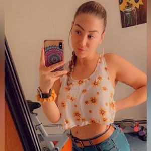 Flower Crop Top Tank